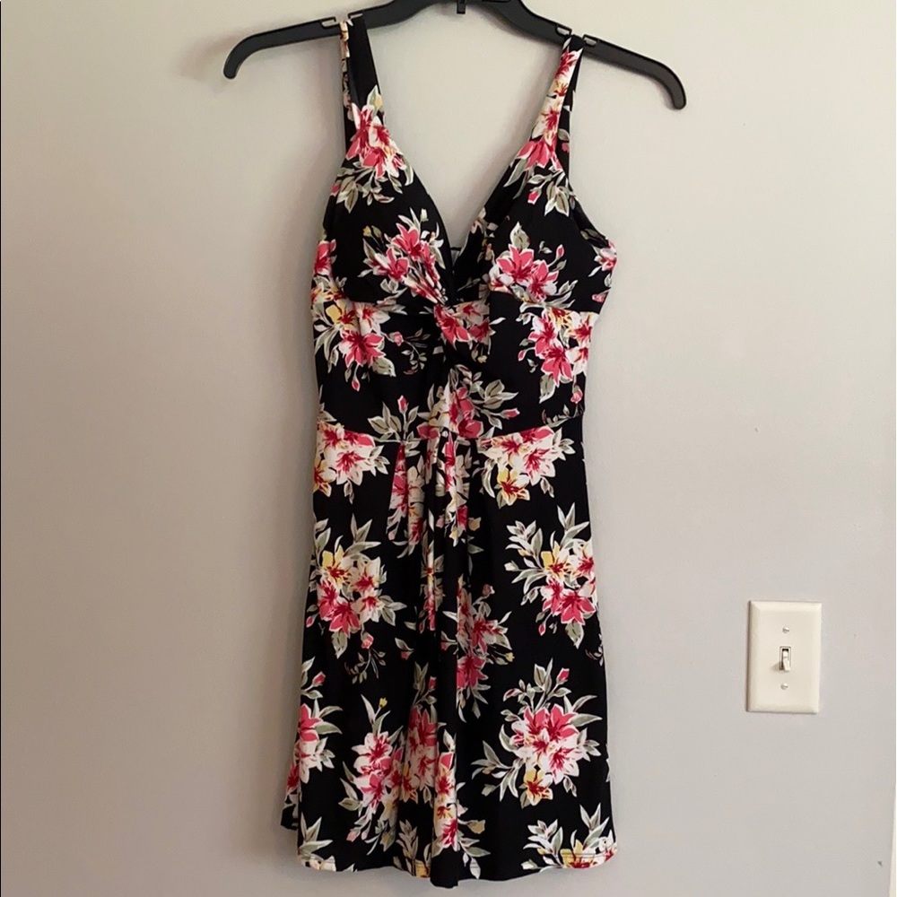 Black and floral summer dress.